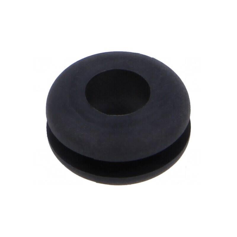 Manşon negru Øorif.mont: 9,5mm Øorif: 6,4mm rezistent la temperaturi -40÷135°C UL94HB | Electronic-mag.ro | Componente Electroni