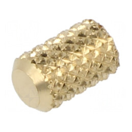Adaos filetat din alamă M2,5 BN 37875 6,5mm pentru plastic | Electronic-mag.ro | Componente Electronice