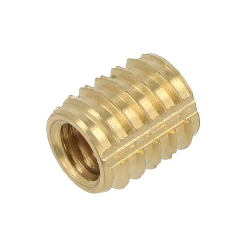 Adaos filetat din alamă M5 cu lungime de 8,4mm și caracteristici din duroplast | Electronic-mag.ro | Componente Electronice