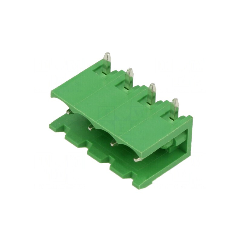 Regletă de conexiuni deconectabilă 5mm cu 4 piste la unghi de 90° | Electronic-mag.ro | Componente Electronice