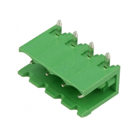 Regletă de conexiuni deconectabilă 5mm cu 4 piste la unghi de 90° | Electronic-mag.ro | Componente Electronice