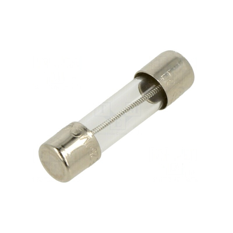 Siguranţă cilindrică sticlă 1,6A 250VAC - întârziere | Electronic-mag.ro | Componente Electronice