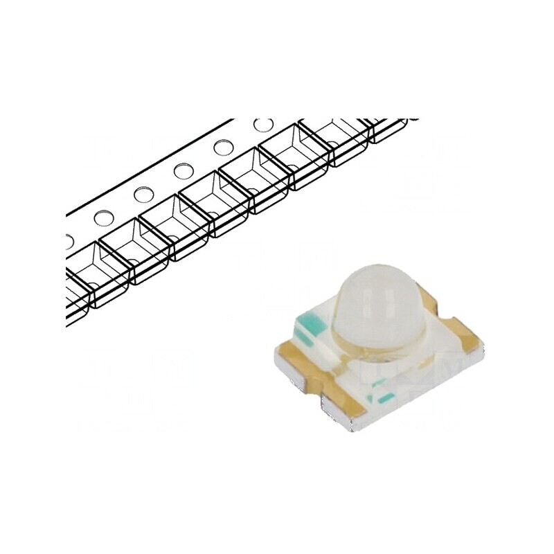 LED SMD 1210 Albastru 180-285mcd 3,2x2,4x2,4mm 15° 20mA 76mW pentru iluminat decorativ | Electronic-mag.ro | Componente Electron