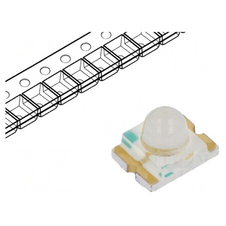 LED SMD 1210 Albastru 180-285mcd 3,2x2,4x2,4mm 15° 20mA 76mW pentru iluminat decorativ | Electronic-mag.ro | Componente Electron