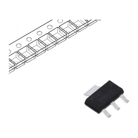 Tranzistor N-MOSFET unipolar 100V 3A Idm 18A 8W SC73 SOT223 - Componente electronice | Electronic-mag.ro | Componente Electronic
