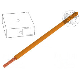 Cablu H05V-K litat cu secțiune de 0,75 mm², izolație PVC portocalie, 300V/500V, lungime 100m | Electronic-mag.ro | Componente El