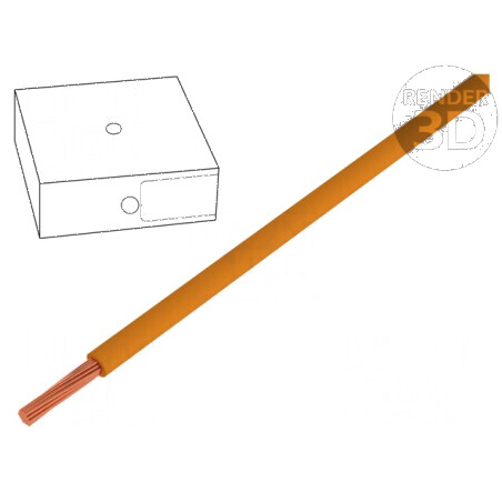 Cablu H05V-K litat cu secțiune de 0,75 mm², izolație PVC portocalie, 300V/500V, lungime 100m | Electronic-mag.ro | Componente El