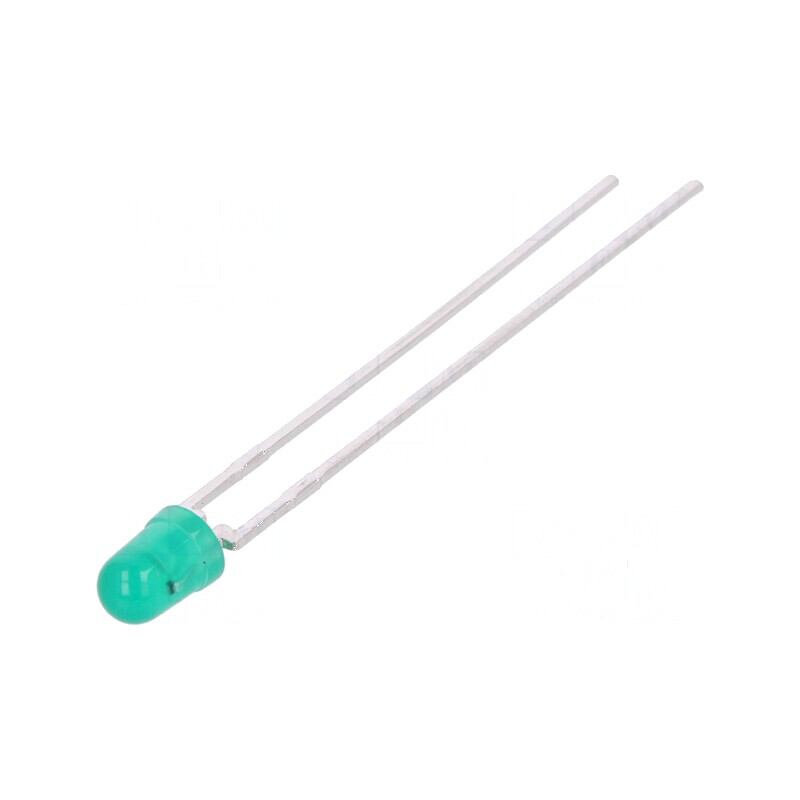 LED 3mm verde 1,6mcd 60° convex - iluminare eficientă pentru proiecte DIY | Electronic-mag.ro | Componente Electronice