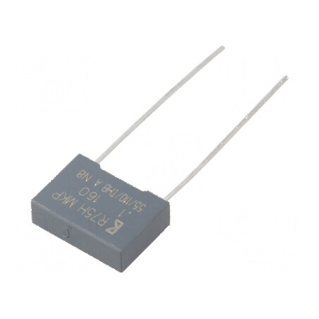 Condensator polipropilenă R75 100nF 13x4x9mm THT ±5% 10mm | Electronic-mag.ro | Componente Electronice
