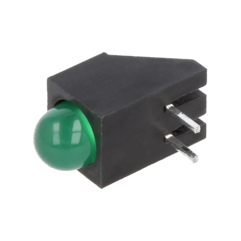 LED 4,75mm verde 20mA 60° 1 diodă 2,2÷2,6V în carcasă 20m | Electronic-mag.ro | Componente Electronice