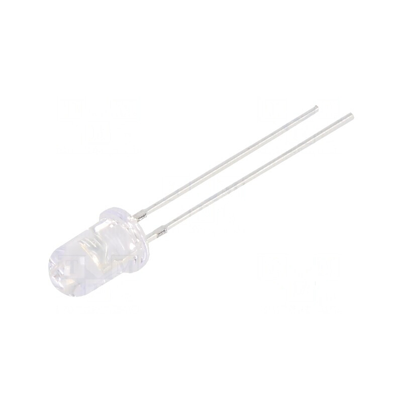 LED UV 60° 20mA 114mW λd: 380÷390nm 3÷3,8VDC THT Nr.term: 2 - Sursă de iluminat UV pentru aplicații diverse | Electronic-mag.ro 