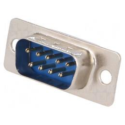 Conector D-Sub PIN 9 soclu tată drept THT 5A 15mΩ placare aurit | Electronic-mag.ro | Componente Electronice