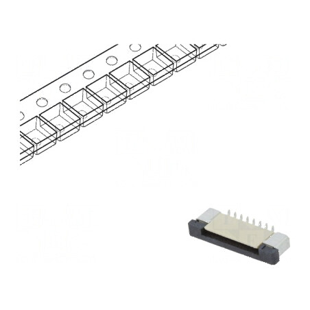 Conector FFC/FPC vertical PIN 16 ZIF SMT 500mA cositorit pentru aplicații electronice | Electronic-mag.ro | Componente Electroni