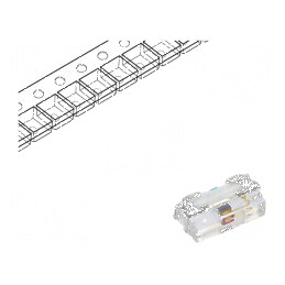 LED SMD 0402 roșie 28,5mcd 1x0,55x0,3mm 140° 20mA λd: 622nm - Lumină LED SMD pentru iluminat decorativ și proiecte electron | El
