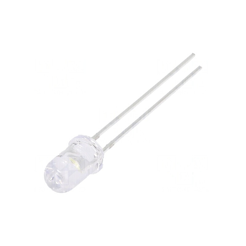 LED 5mm alb rece 15000mcd 30° convex 12VDC pentru iluminat | Electronic-mag.ro | Componente Electronice