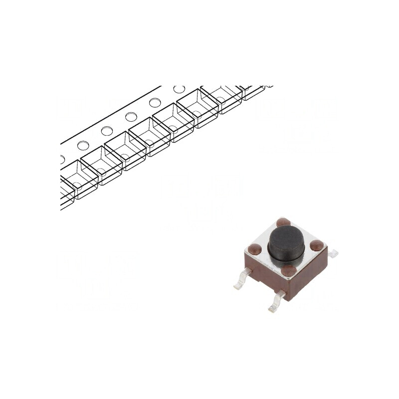 Microîntrerupător TACT SPST-NO 0,05A/50VDC Poz. 2 SMT fără actuator | Electronic-mag.ro | Componente Electronice Microîntrerupător TACT SPST-NO 0,05A/50VDC Poz. 2 SMT fără actuator | Electronic-mag.ro | Componente Electronice