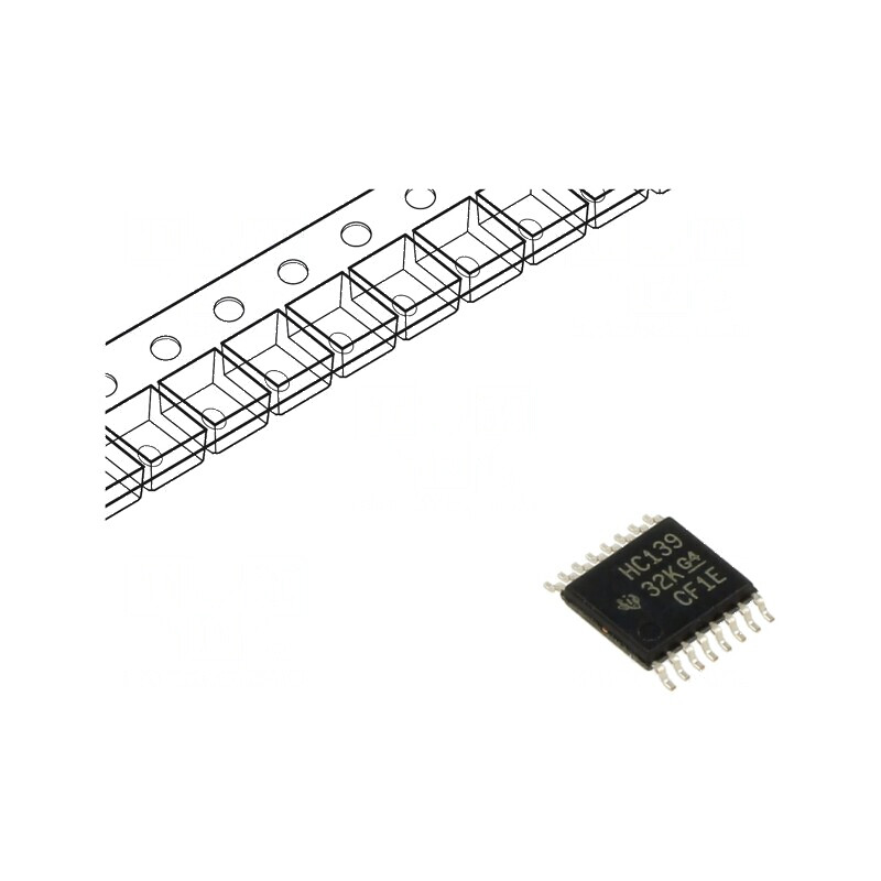Decodor demultiplexor digital IC 2 la 4 linii, SMD 2÷6VDC | Electronic-mag.ro | Componente Electronice