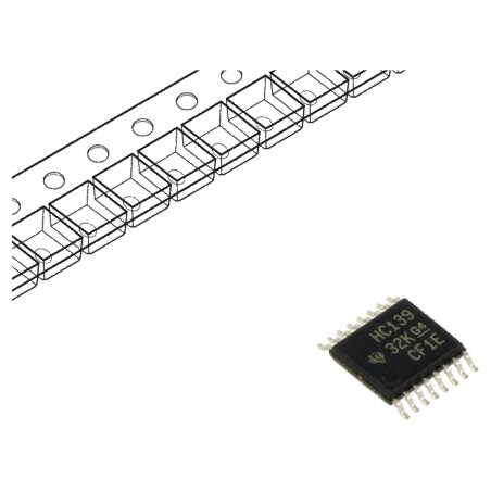 Decodor demultiplexor digital IC 2 la 4 linii, SMD 2÷6VDC | Electronic-mag.ro | Componente Electronice