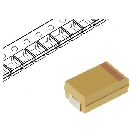 Condensator tantal 22uF 16VDC SMD D 2917 ±10% -55÷125°C | Electronic-mag.ro | Componente Electronice