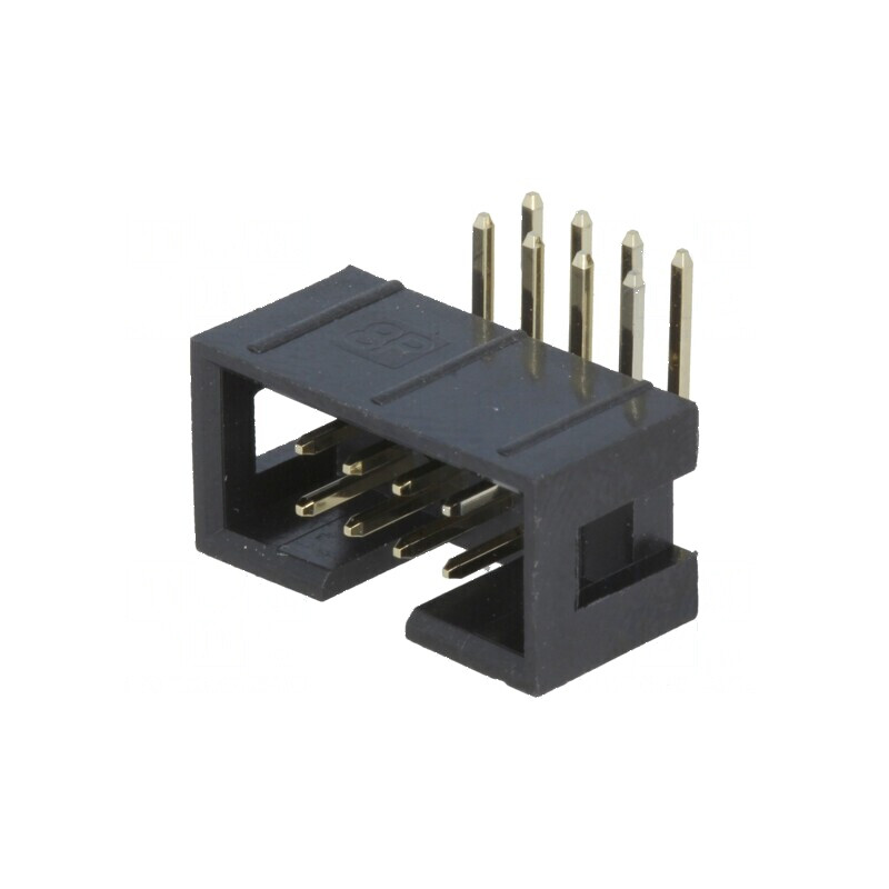 Conector IDC soclu tată PIN 8 unghi 90° THT aurit 2,54mm | Electronic-mag.ro | Componente Electronice