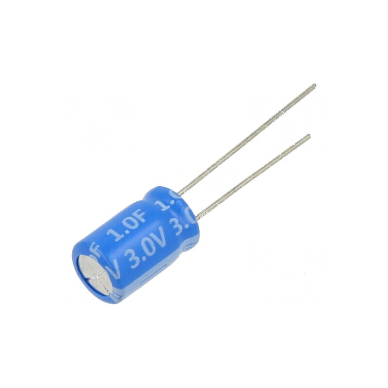 Supercondensator THT 1F 3VDC Ø8x13mm - Capacitor de stocare energie 1 farad 3 volți | Electronic-mag.ro | Componente Electronice