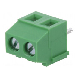 Regletă de conexiuni pentru PCB 90° 3,81mm, 2 piste, 10A | Electronic-mag.ro | Componente Electronice