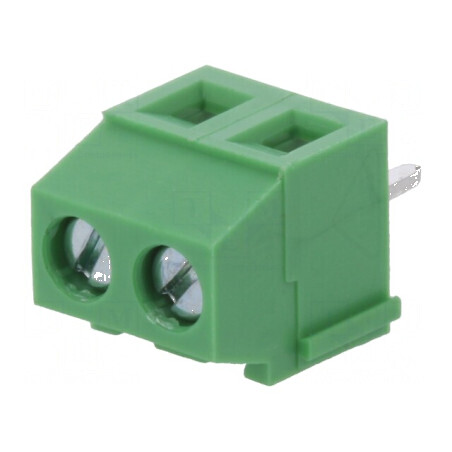 Regletă de conexiuni pentru PCB 90° 3,81mm, 2 piste, 10A | Electronic-mag.ro | Componente Electronice