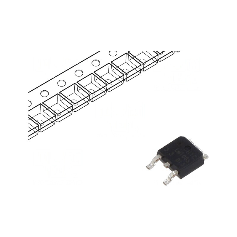 Stabilizator de tensiune LDO nereglabil 3,3V 1,5A TO252 IC | Electronic-mag.ro | Componente Electronice