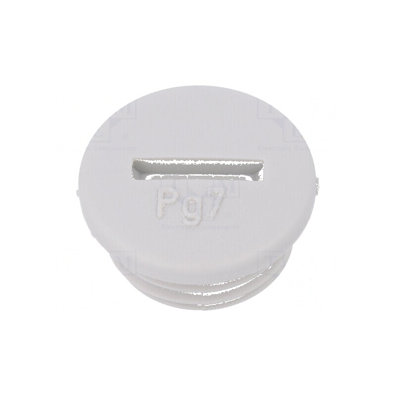 Capac de protecţie PG7 IP54 din poliamidă gri deschis, 6mm | Electronic-mag.ro | Componente Electronice
