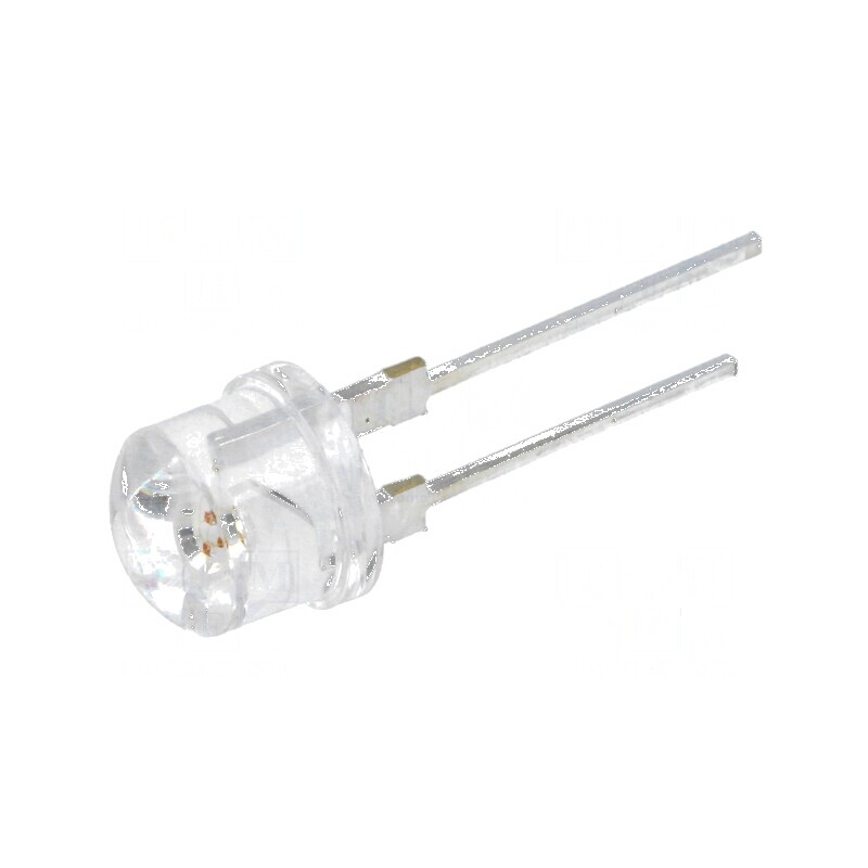 LED 8mm roșie 140° convex, 15-20lm, Nr. term: 2 | Electronic-mag.ro | Componente Electronice