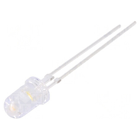 LED 5mm alb cald 15° convex, luminozitate 17-19lm, nr. term: 2 | Electronic-mag.ro | Componente Electronice