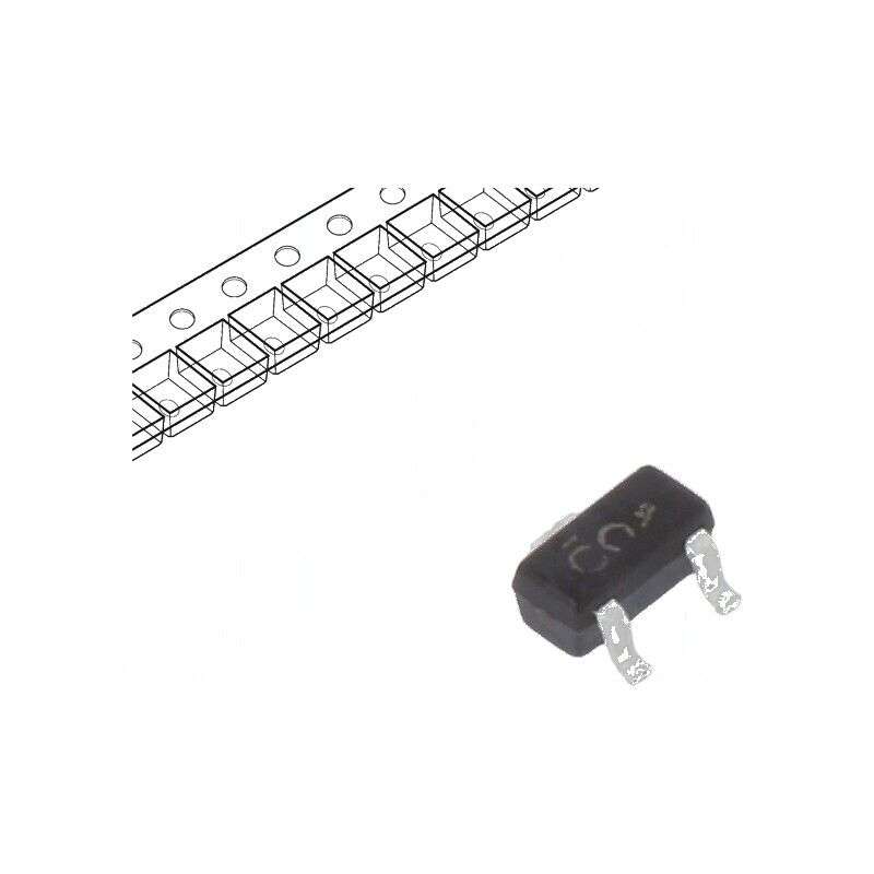 Tranzistor N-MOSFET unipolar 20V 0,35A 0,08W SC75A ESD pentru circuite electronice | Electronic-mag.ro | Componente Electronice
