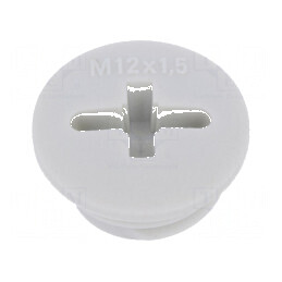 Capac de protecție M12 1,5 IP54 poliamidă gri deschis 6mm pentru conexiuni electrice | Electronic-mag.ro | Componente Electronic