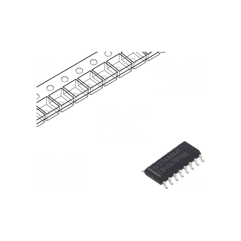 Divizor digital CMOS SMD SO16 CD4000 - Contor decadă IC | Electronic-mag.ro | Componente Electronice