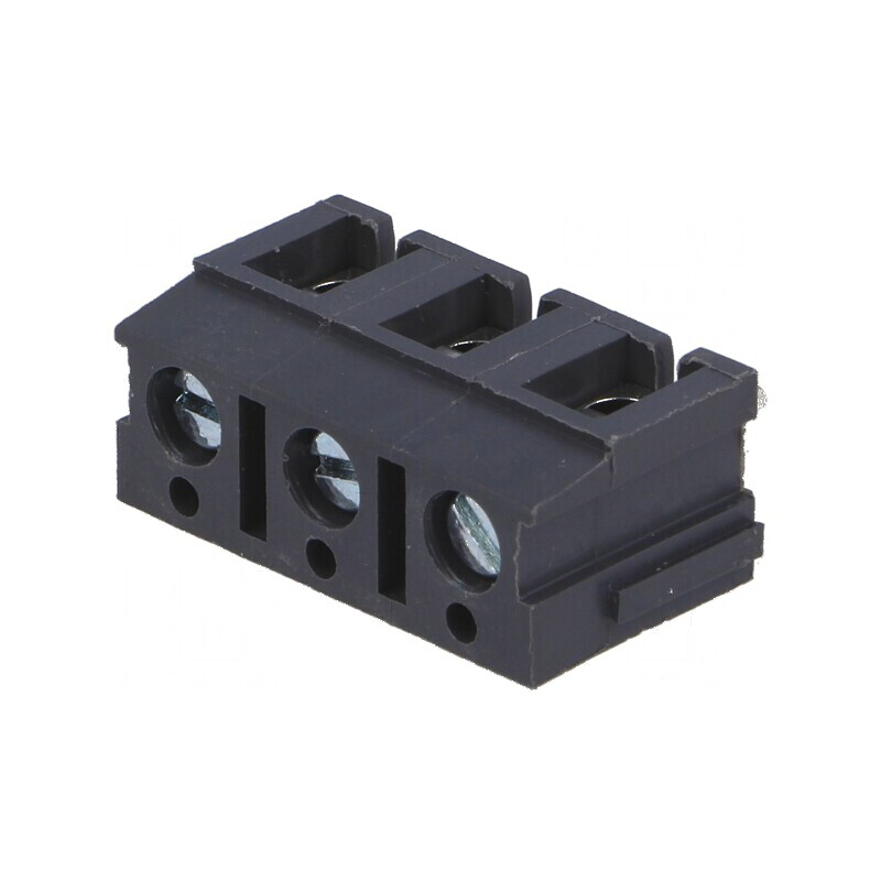 Regletă de conexiuni pentru PCB în unghi de 90° - 7,5mm, 3 piste, 24A | Electronic-mag.ro | Componente Electronice