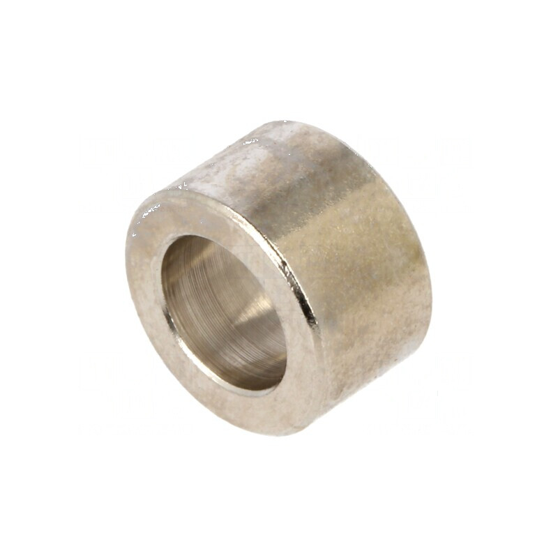 Manşon distanţier cilindric 6mm din alamă nichelată, Diametru exterior 10mm | Electronic-mag.ro | Componente Electronice