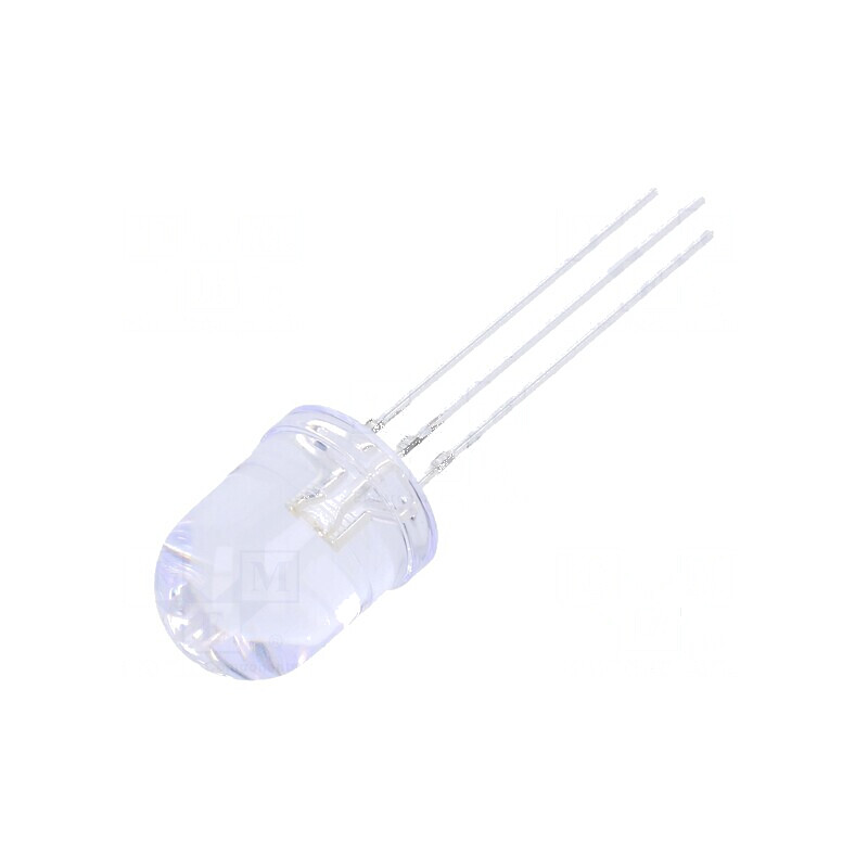 LED 10mm roşie/verde 30° cu parte frontală convexă - Nr. term: 3 | Electronic-mag.ro | Componente Electronice