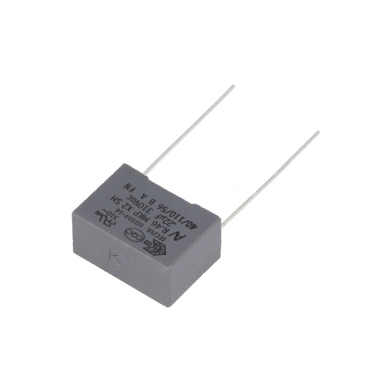 Condensator polipropilenă X2 R46 310V 220nF 18x9x12,5mm pentru aplicații electrice | Electronic-mag.ro | Componente Electronice