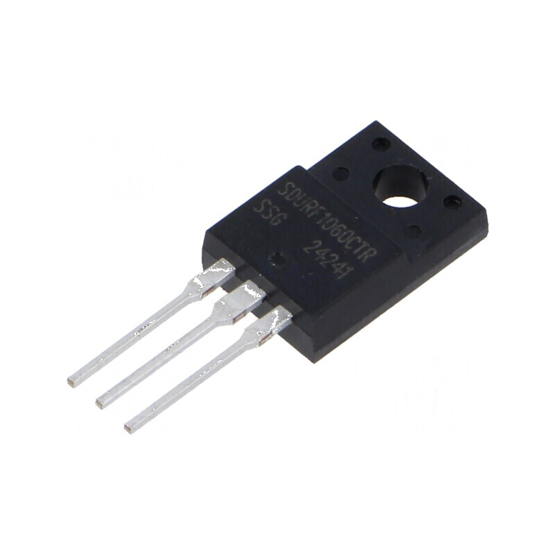 Diodă redresoare THT 600V 5A x2 TO220FPAB Ufmax 1,55V - componentă electronică | Electronic-mag.ro | Componente Electronice