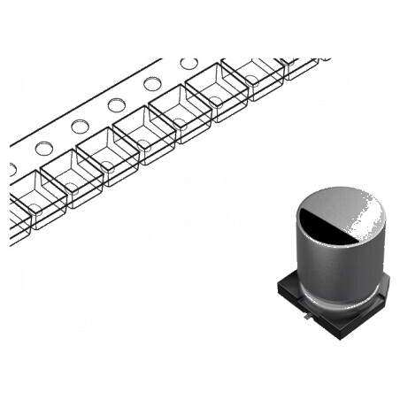 Condensator electrolitic SMD 100uF 100VDC Ø12,5x13,5mm ±20% - Componentă electronică | Electronic-mag.ro | Componente Electronic