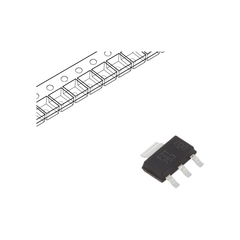 Tranzistor PNP bipolar 100V 2A 1,2W SOT223 pentru circuite electronice | Electronic-mag.ro | Componente Electronice