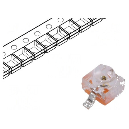 LED SMD Gull wing roșie 25-75mcd, dimensiuni 2,21x2,08x2,44mm, unghi 125°, curent 20mA | Electronic-mag.ro | Componente Electron