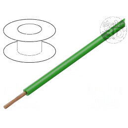Cablu SiF 1x0,5mm2 cu litat din Cu silicon verde, rezistent la temperaturi între -50 și 180°C, Clasa 5 | Electronic-mag.ro | Com