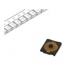 Microîntrerupător TACT SPST Poz: 2 0,02A/15VDC SMT fără 1,3N - Comutator compact pentru aplicații electronice | Electronic-mag.r