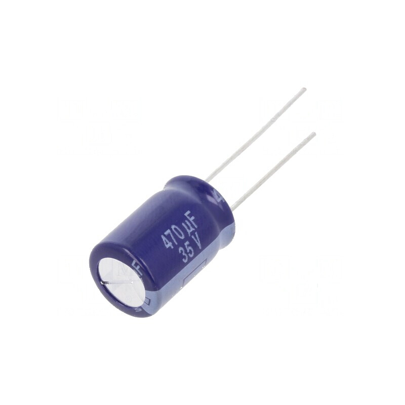 Condensator electrolitic THT 470uF 35VDC Ø10x16mm Raster 5mm - Componentă electronică | Electronic-mag.ro | Componente Electroni