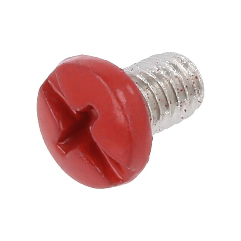 Şurub M4x6,4 Cap Rotund Phillips Crestat Alamă Roşie 0,7 | Electronic-mag.ro | Componente Electronice
