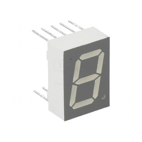 Afișaj LED 7 segmente 13,2mm 0,52 Nr.car: 1 roșie 4÷5mcd pentru proiecte electronice | Electronic-mag.ro | Componente Electronic