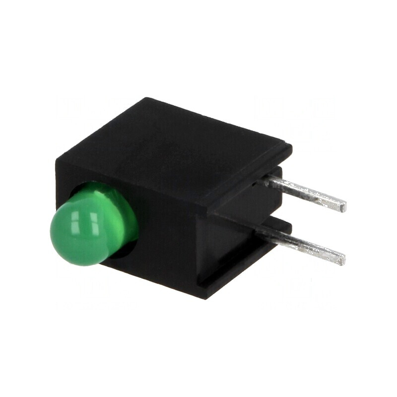 LED 3mm Verde 20mA 40° 1 Diode Carcasă 2,2÷2,5V 20m | Electronic-mag.ro | Componente Electronice