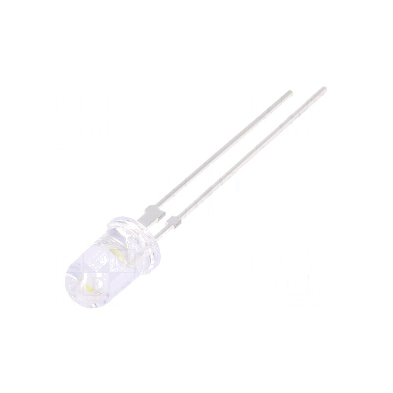 LED 5mm alb rece 15° convex, 2 termeni, 18-20lm | Electronic-mag.ro | Componente Electronice