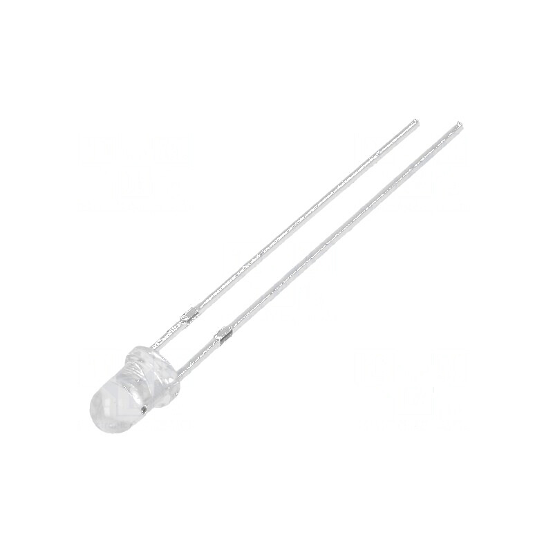 LED 3mm alb rece 4200mcd 30° convex pentru iluminat, nr. term: 2 | Electronic-mag.ro | Componente Electronice